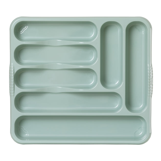 Wham Casa Plastic Cutlery Tray Silver Sage Large