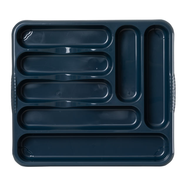 Wham Casa Plastic Cutlery Tray Navy Blue Large