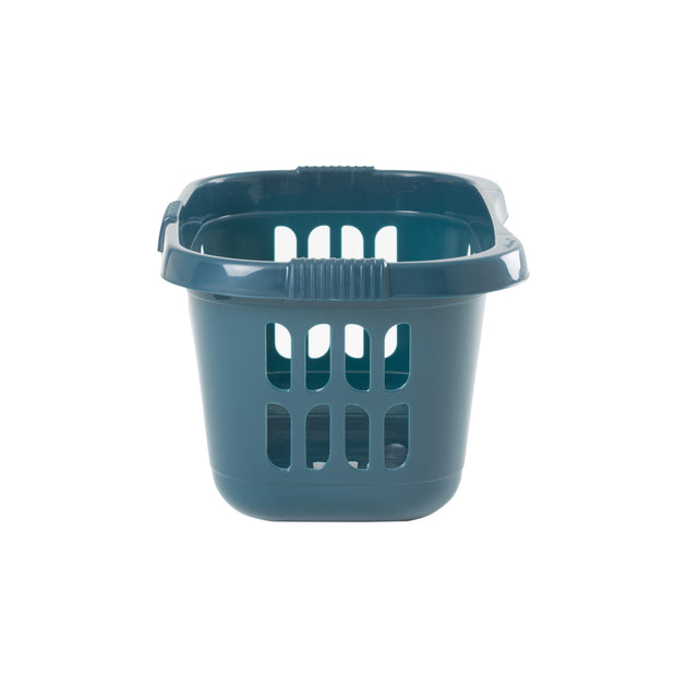 Wham Casa Easy-Carry Plastic Hipster Laundry Basket Navy Blue