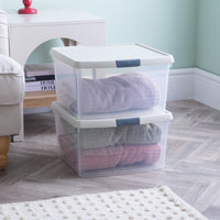 Wham Clip 25.5L Square Storage Box with Secure Clip-Lock Lid