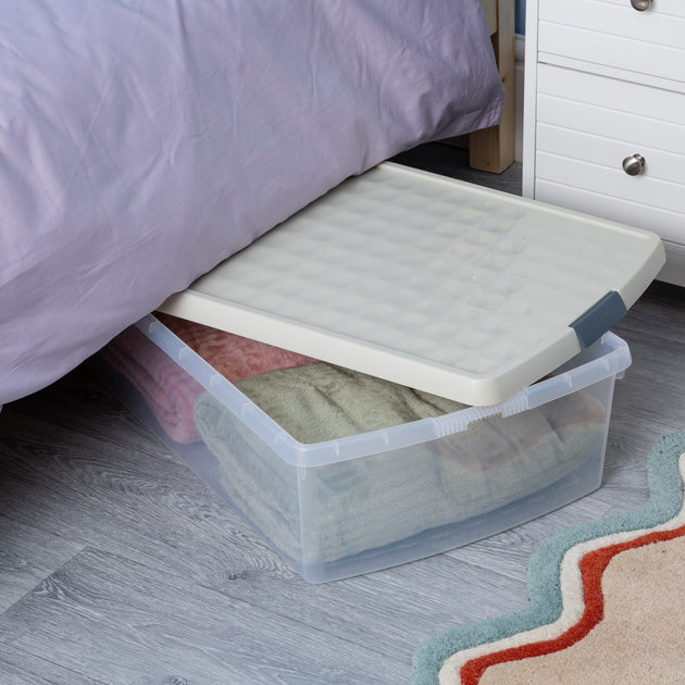 Wham Clip 30L Rectangular Storage Box with Secure Clip-Lock Lid