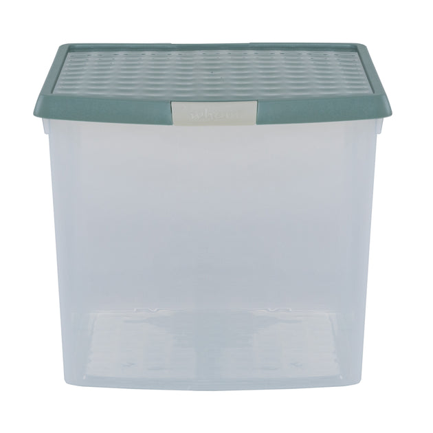 Wham Clip 37L Square Storage Box with Secure Clip-Lock Lid