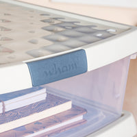 Wham Clip 37L Square Storage Box with Secure Clip-Lock Lid