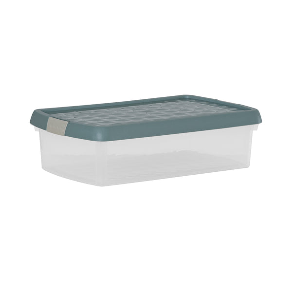 Wham Clip 7L Rectangular Storage Box with Secure Clip-Lock Lid Green Milieu