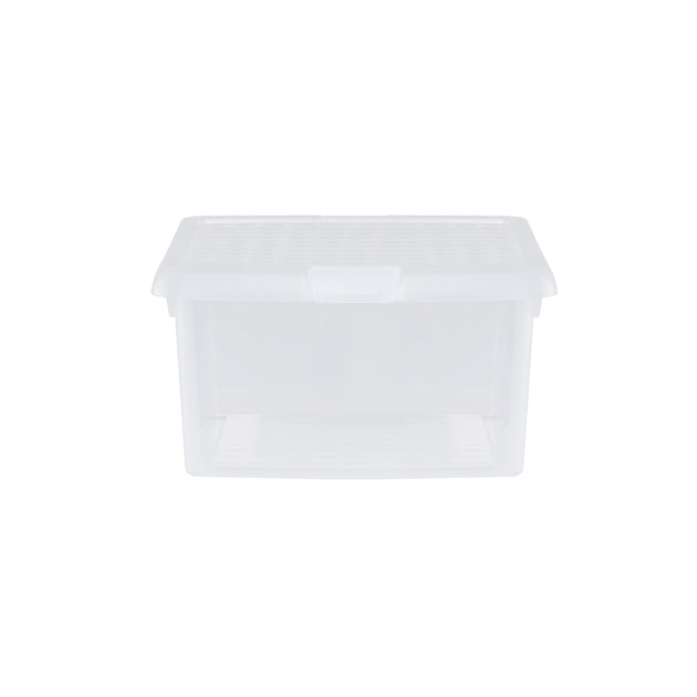Wham Clip 9L Square Storage Box with Secure Clip-Lock Lid