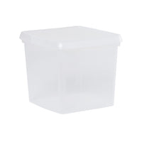 Wham Clip 14L Square Storage Box with Secure Clip-Lock Lid Clear