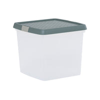 Wham Clip 14L Square Storage Box with Secure Clip-Lock Lid Green Milieu