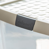 Wham Clip 14L Square Storage Box with Secure Clip-Lock Lid