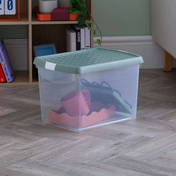 Wham Clip 21.5L Rectangular Storage Box with Secure Clip-Lock Lid