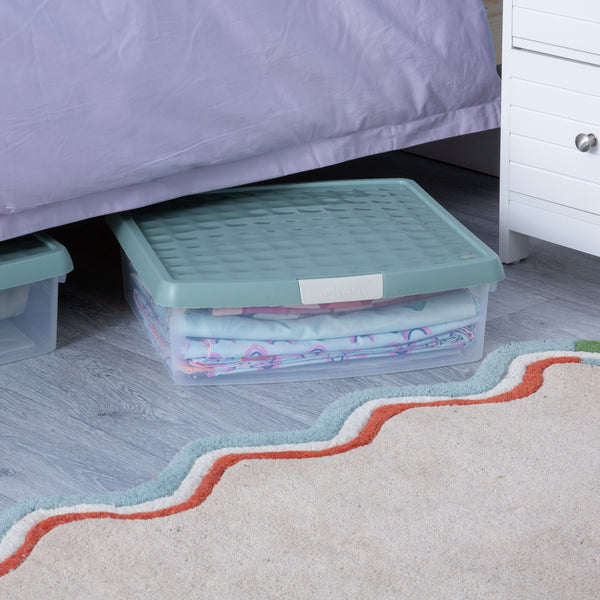 Wham Clip 13.2L Square Storage Box with Secure Clip-Lock Lid