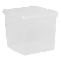 Wham Clip 37L Square Storage Box with Secure Clip-Lock Lid Clear