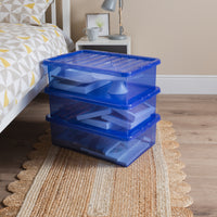 Wham Crystal 32L Underbed Plastic Storage Box with Lid