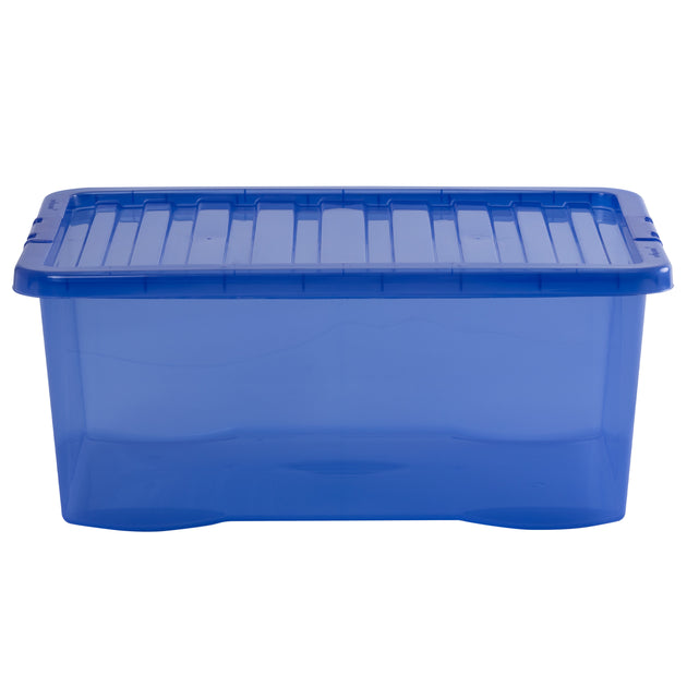Wham Crystal 45L Storage Box with Detachable Ribbed Lid