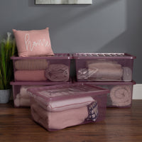 Wham Crystal 45L Storage Box with Detachable Ribbed Lid