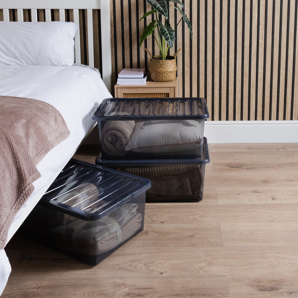 Wham Crystal 45L Storage Box with Detachable Ribbed Lid