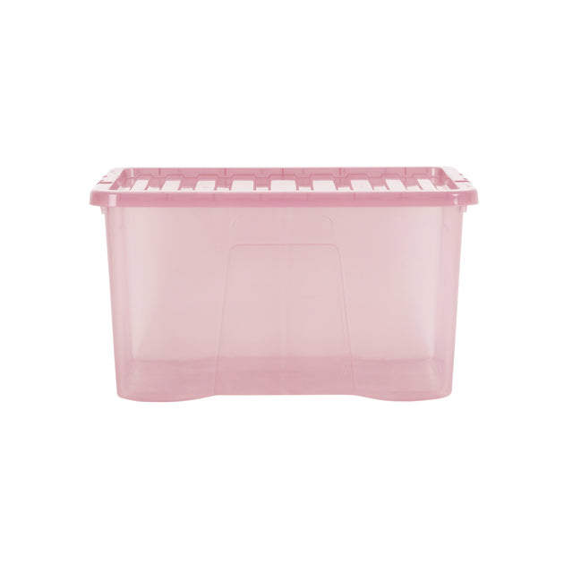 Wham Crystal 60L Storage Box with Detachable Ribbed Lid