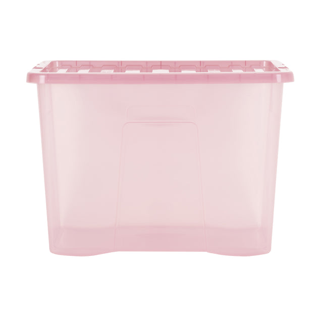 Wham Crystal 80L Storage Box with Detachable Ribbed Lid