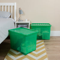 Wham Crystal 80L Storage Box with Detachable Ribbed Lid