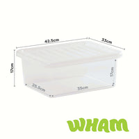 Wham Crystal 17L Storage Box with Detachable Ribbed Lid