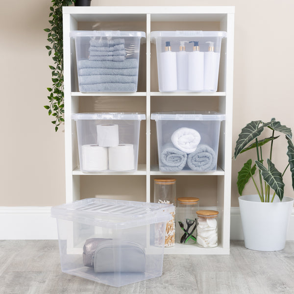 Wham Crystal 25L Storage Box with Detachable Ribbed Lid