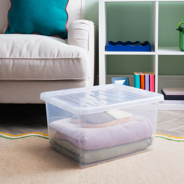 Wham Crystal 37L Storage Box with Detachable Ribbed Lid