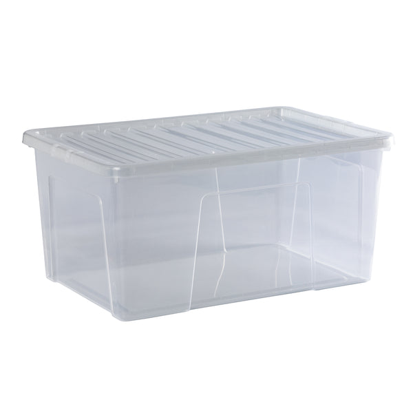 Wham Crystal 90L Storage Box with Detachable Ribbed Lid