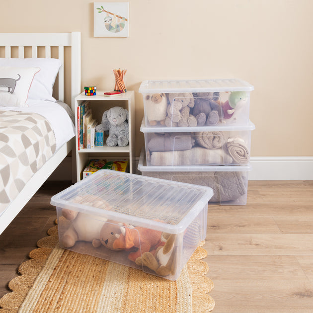 Wham Crystal 68L Storage Box with Detachable Ribbed Lid