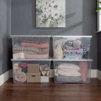 Wham Crystal 102L Storage Box with Detachable Ribbed Lid