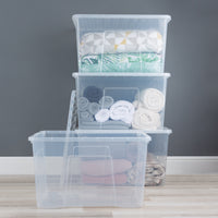 Wham Crystal 102L Storage Box with Detachable Ribbed Lid