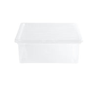 Wham Crystal 46L Underbed Plastic Storage Box with Lid