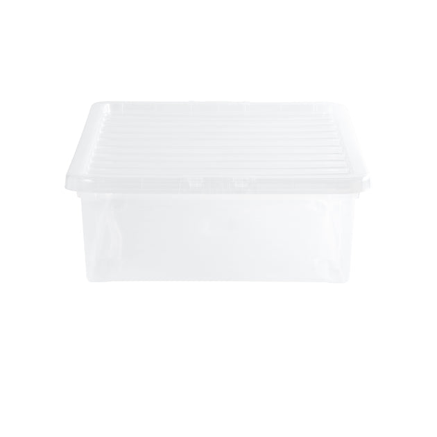 Wham Crystal 46L Underbed Plastic Storage Box with Lid