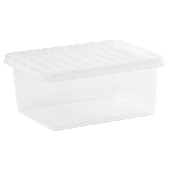 Wham Crystal 14L Storage Box with Detachable Ribbed Lid