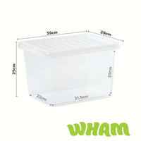 Wham Crystal 20L Storage Box with Detachable Ribbed Lid