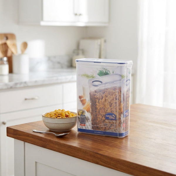 Lock & Lock Tall Rectangular 4.3L Cereal Storage Container with Flip Top Lid