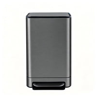 40L Wide Pedal Bin with Removable Inner Bucket - Titanium