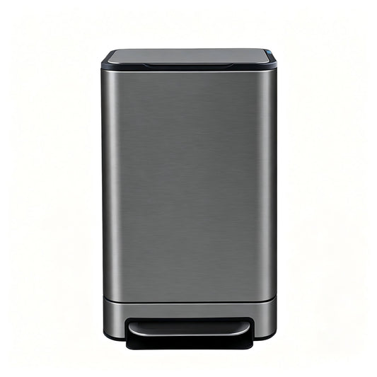 40L Wide Pedal Bin with Removable Inner Bucket - Titanium