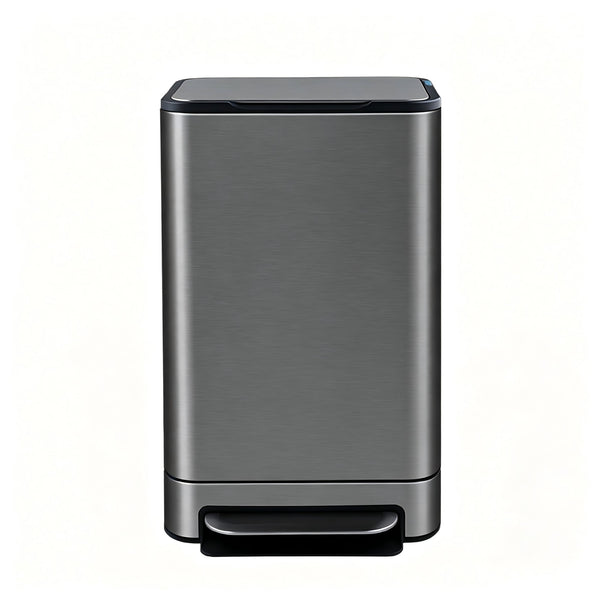40L Wide Pedal Bin with Removable Inner Bucket - Titanium