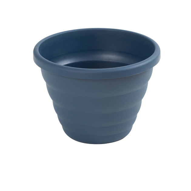 Wham Beehive 32cm Round Plastic Garden Planter Navy Blue