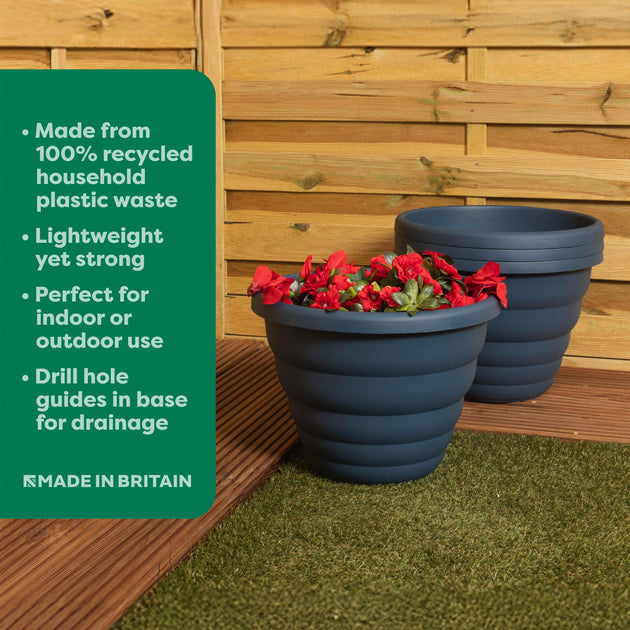 Wham Beehive 40cm Round Plastic Garden Planter