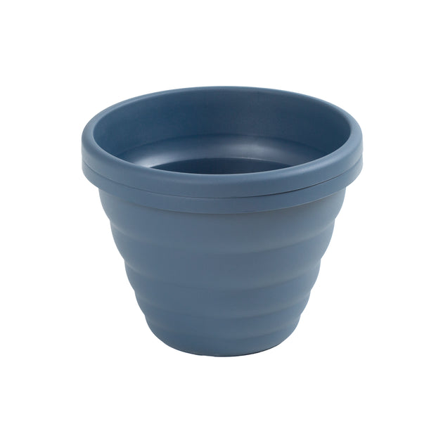 Wham Beehive 40cm Round Plastic Garden Planter Navy Blue