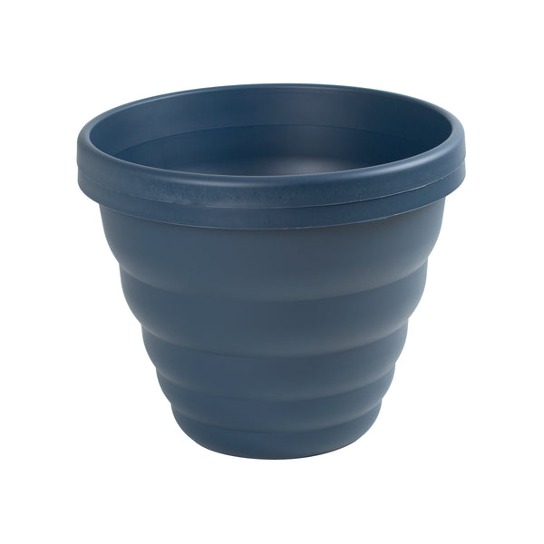 Wham Beehive 66cm Round Plastic Garden Planter Navy Blue