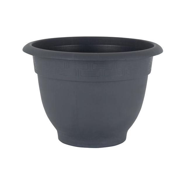 Wham Bell Pot 48cm Round Plastic Garden Planter Slate
