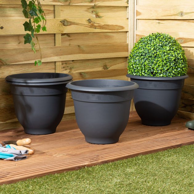 Wham Bell Pot 36cm Round Plastic Garden Planter