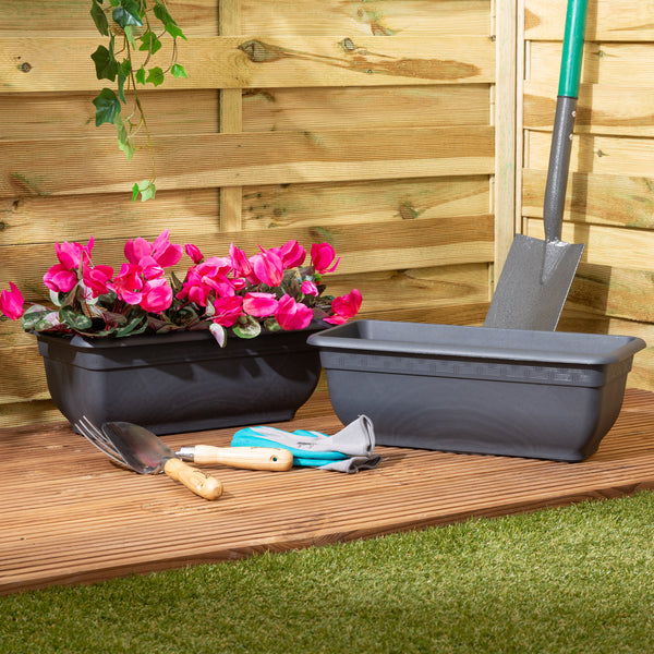 Wham Bell Pot 47cm Rectangular Plastic Garden Trough