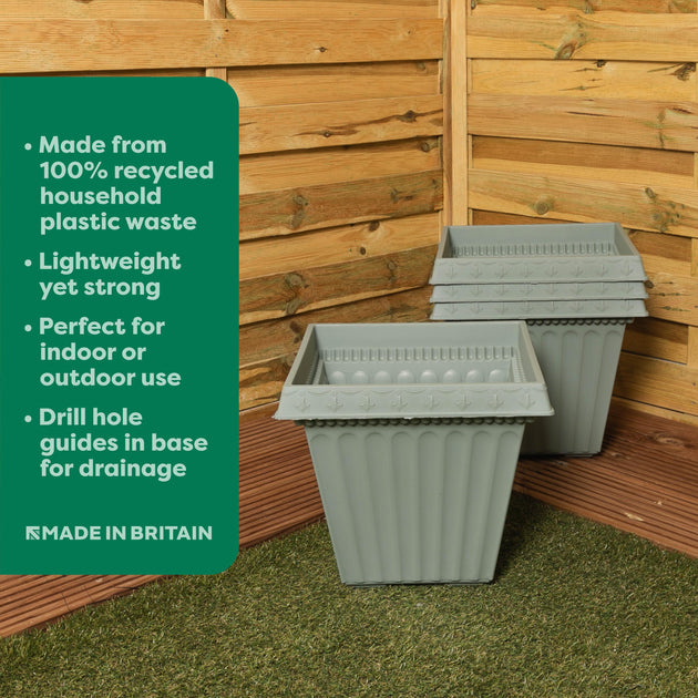 Wham Etruscan 35cm Square Plastic Garden Planter