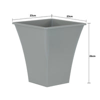 Wham Metallica 23cm Square Plastic Garden Planter