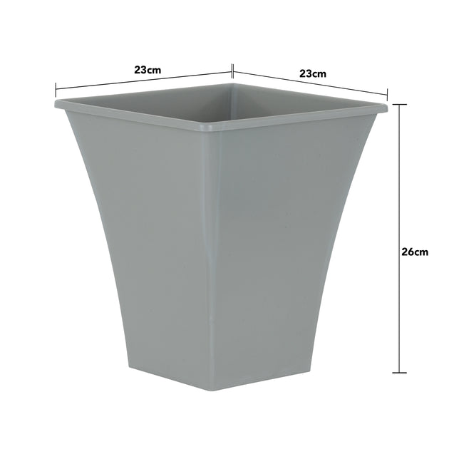 Wham Metallica 23cm Square Plastic Garden Planter