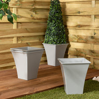 Wham Metallica 23cm Square Plastic Garden Planter