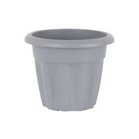 Wham Vista 25cm Round Plastic Garden Planter Upcycle Grey