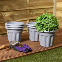 Wham Vista 25cm Round Plastic Garden Planter
